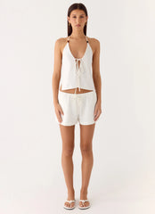 Millo Linen Shorts Ivory