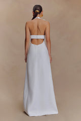 Carolyn Linen Bubble Maxi Dress White