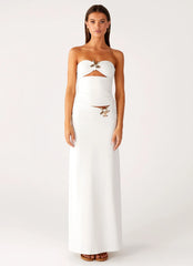 Shoreline Glow Maxi Skirt Off White
