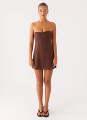 Ludo Mini Dress Chocolate