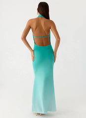 Paradox Shell Maxi Dress Mint Ombre