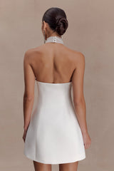 Riley Halter Suiting Mini Dress Ivory