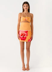 Kalya Mini Skirt Orange