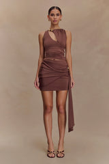 Alicent Slinky Beaded Top Chocolate
