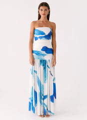 Laidee Maxi Dress Cerulean Bloom