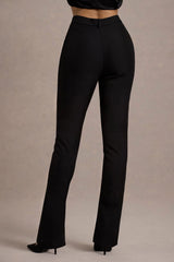 Wonder Woman Black High Waist Tailored Trousers With Hem Split