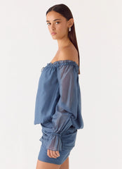 Tedara Mini Dress Washed Navy