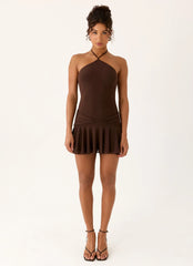 Elektra Mini Dress Chocolate