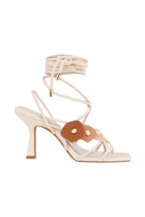 Ezekiel Strappy Sandal Heel Ivory