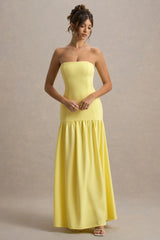 Penny Lemon Bandeau Drop Waist Maxi Dress