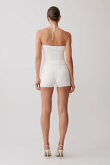 Dimitri Mini Knit Shorts With Belt Ivory