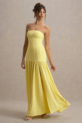 Penny Lemon Bandeau Drop Waist Maxi Dress