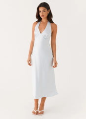 Heavy Hearted Midi Dress Blue