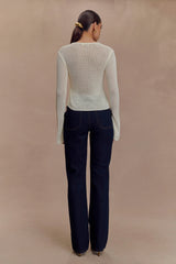 Remington V Front Straight Leg Jeans Indigo Blue