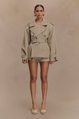 Alden Short Trench Jacket Pebble