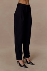 Olie Barrel Leg Suiting Pants Black