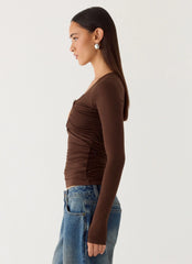 Francis Long Sleeve Top Chocolate