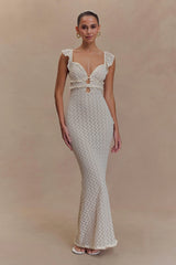 Ezra Lace Maxi Dress Ivory