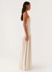 Eden Strapless Maxi Dress Ivory