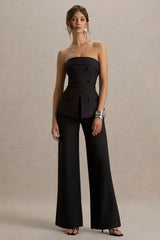 Noemi Black Bandeau Tailored Jumpsuit