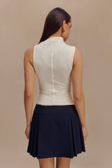 Hadleigh Sleeveless Slinky Top Ivory