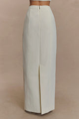Angelie Suiting Maxi Skirt Ivory