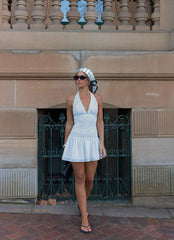 Holden Mini Dress White Polkadot