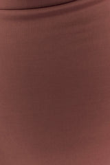Madison Strapless Slinky Maxi Dress Chocolate