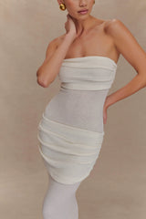 Elora Strapless Knit Maxi Dress Ivory