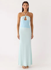Romilly Mesh Maxi Dress Teal
