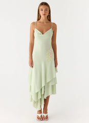 Trisette Midi Dress Lime