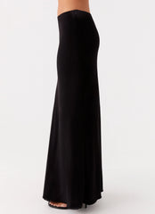 Michaella Chiffon Maxi Skirt Black