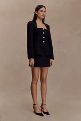 Christel Suiting Fitted Blazer Black