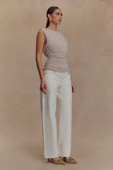 Anthony Short Sleeve Top Taupe