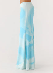 Moka Maxi Skirt Blooming Blue