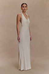 Louisiana Halter Maxi Dress Ivory