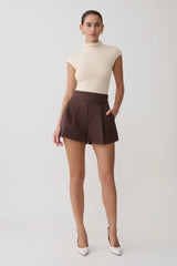 Alden High Waisted Short Chocolate