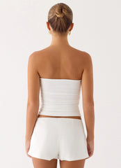 Doja Strapless Top White