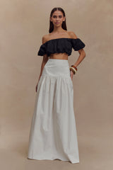Autumn Maxi Skirt White