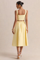 Joy Lemon A Line Midi Skirt