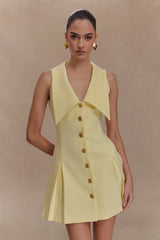Oli Sleeveless Mini Dress Lemon