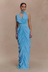 Alex Chiffon Maxi Dress Blue
