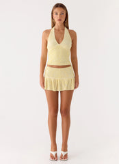 Mimi Beaded Top Yellow