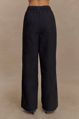 Campbell Cotton Wide Leg Pants Black