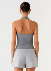 Oslo Mini Shorts Grey