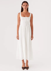 Pascuelle Midi Dress White