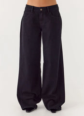 Waylon Low Rise Denim Jeans Black