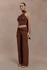 Lydia Slinky Straight Leg Pants Chocolate