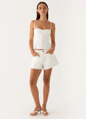 Samah Top White