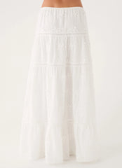 Yours To Keep Maxi Skirt White
